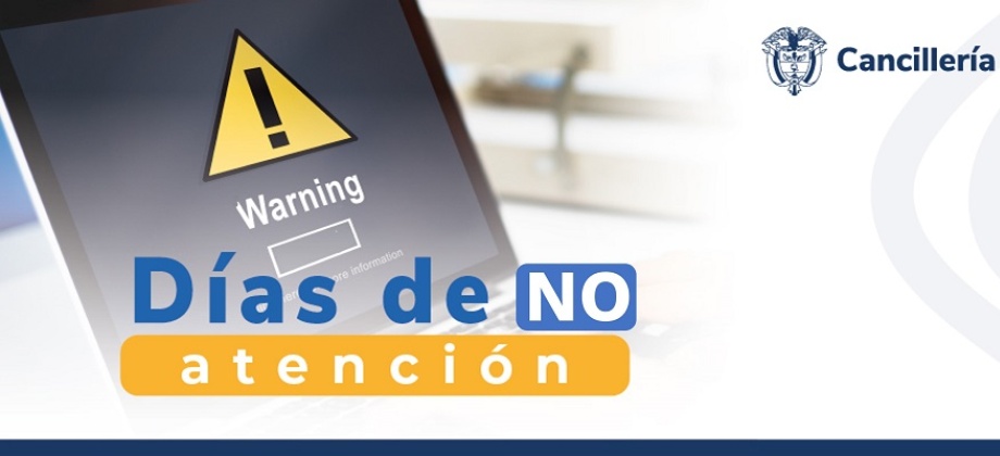 Embajada de Colombia en Tailandia y su sección consular no tendrán atención al público el 22 de mayo de 2024